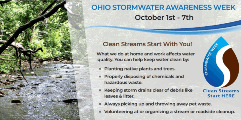 Ohio Stormwater Awareness Week, October 1–7