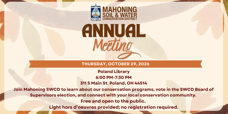 Mahoning SWCD Invites Community To 2026 Annual Meeting